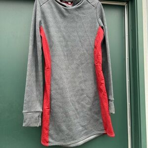 Immersion research and Red Women's Sweatshirt Dress polartech with hood!!!